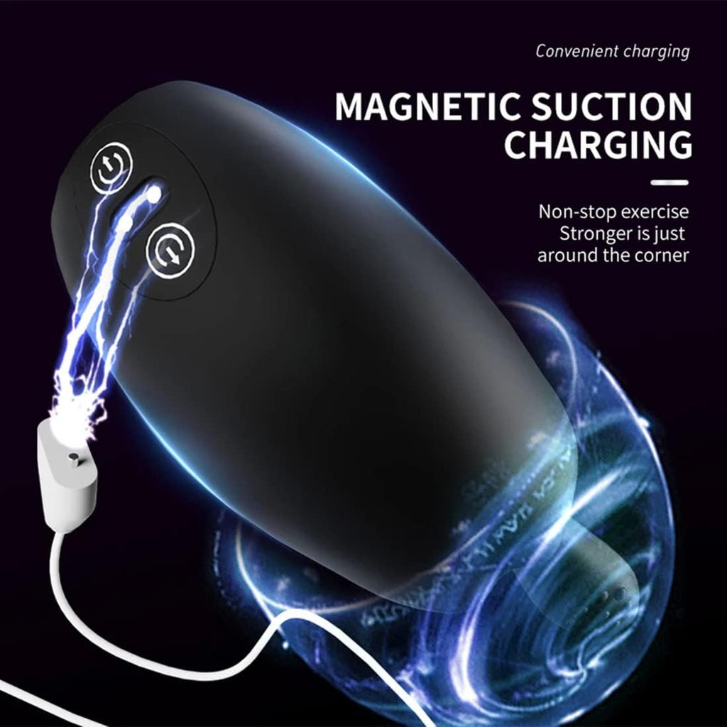 Männlicher Cup-Masturbator Penis Trainings Vibrator mit Zunge Lecken und 10 Vibrationsmodi zur Herren Masturbation Vergnügen Silikon Eichel Massagegerät Sexspielzeug für Männer