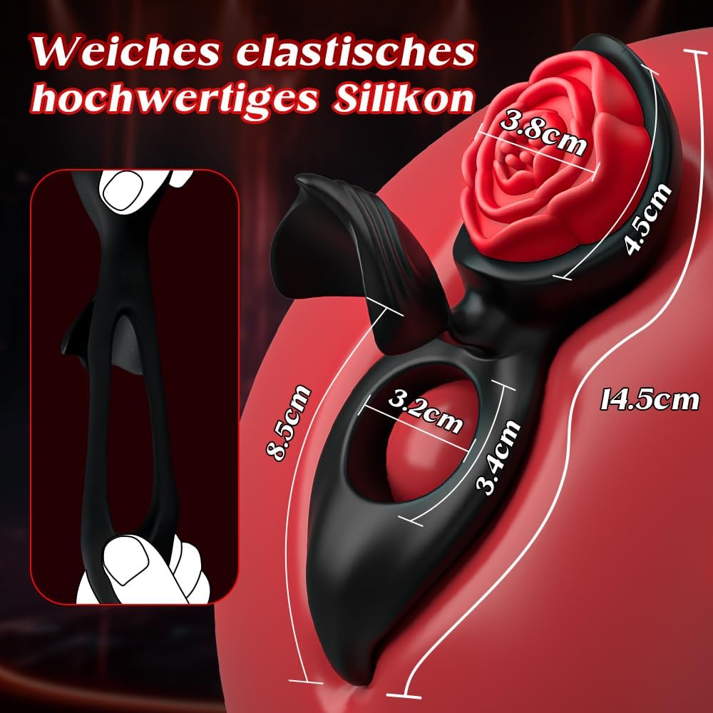 Penisring Vibrator mit Klitoris Hoden Stimulator Penis Ring Vibratoren Sex spielzeug für die paare Cockring mit 9 Vibrationsmodi Sex Spielzeug für die Männer Solo erotisches sexspielzeug für paare