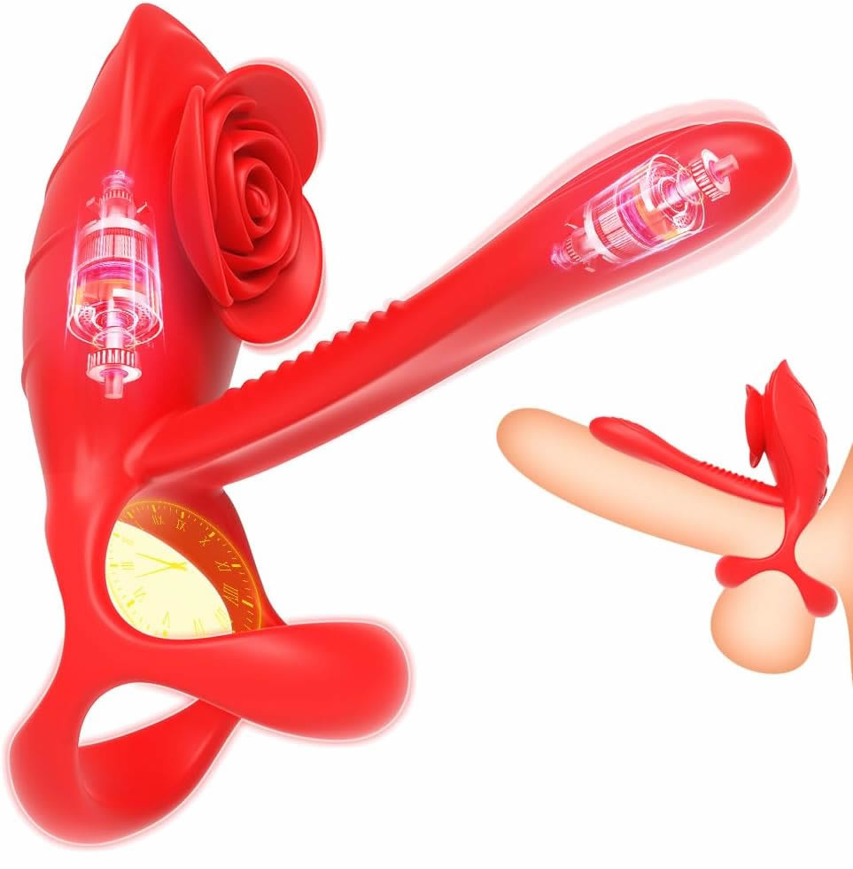 Vibrierender Penisring mit Klitoris Stimulator Penisring Vibrator mit 10 Vibrationsmodi Cockring zur Erektion Verbessern Verzögerte Ejakulation Männer Sexspielzeug für Paare Extrem Sex