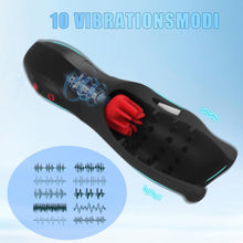 Laden Sie das Bild in den Galerie-Viewer, NEU Penis Vibrator Eichelvibrator mit 10 Vibrations und 5 Rotations, Elektrischer Masturbator Cup Masturbatoren Penistrainer Eichel Stimulator Mann Masturbieren SexSpielzeug für Männer