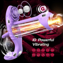 Laden Sie das Bild in den Galerie-Viewer, Penisring Vibrator mit 9 Modi Vibration 4 IN 1 Silikon Cockring Vibratoren für Sie Klitoris and G-punkt Verzögerte Ejakulation Erektion Verbessern Stimulation Penis Männer Sexspielzeug