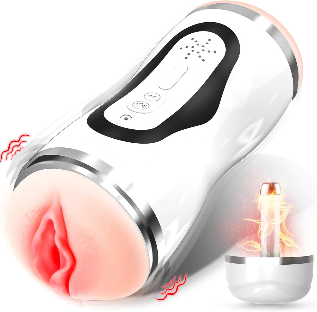 Elektrischer Masturbator Mann Cup Heizfunktion mit 10 Modi Masturbieren für Männer Sex Spielzeug für die Männer Soundfunktion Sexspielzeug Taschenmuschi Penis Masturbatoren Vibrator Blowjob