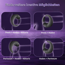 Laden Sie das Bild in den Galerie-Viewer, Penisring Vibrator mit 360° Verstellbarem Perlen-Klitorisstimulator, Sex Spielzeug für die Paare Männer Frauen, YAWNSHE Cockring Penis Ring Sex Toys, Erotisches Sexspielzeug für Paare Mann Extrem Sex