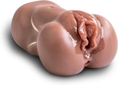 Masturbieren für Männer Masturbator - 2 in 1 Pocket Pussy Groß mit 3D Vagina Klitoris Anal Taschenmuschi Masturbatoren Doppelkanal Tragbare Erotik sex spielzeug für die männer solo