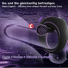 Laden Sie das Bild in den Galerie-Viewer, Penisring Vibrator mit 360° Verstellbarem Perlen-Klitorisstimulator, Sex Spielzeug für die Paare Männer Frauen, YAWNSHE Cockring Penis Ring Sex Toys, Erotisches Sexspielzeug für Paare Mann Extrem Sex