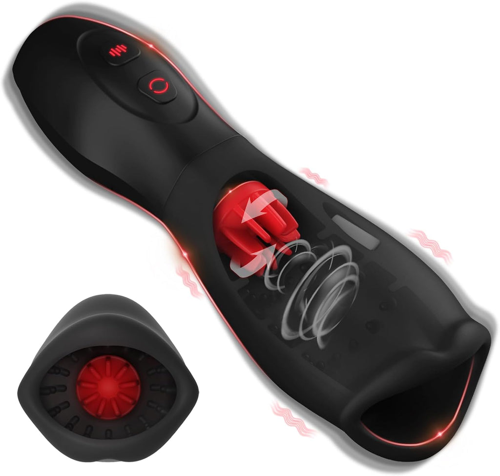 NEU Penis Vibrator Eichelvibrator mit 10 Vibrations und 5 Rotations, Elektrischer Masturbator Cup Masturbatoren Penistrainer Eichel Stimulator Mann Masturbieren SexSpielzeug für Männer