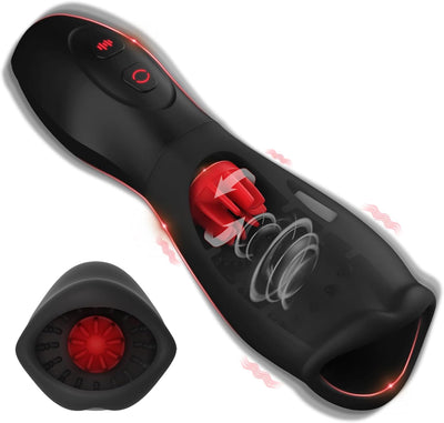 NEU Penis Vibrator Eichelvibrator mit 10 Vibrations und 5 Rotations, Elektrischer Masturbator Cup Masturbatoren Penistrainer Eichel Stimulator Mann Masturbieren SexSpielzeug für Männer