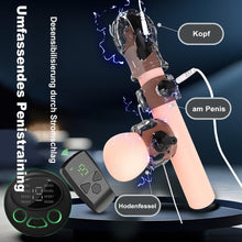 Laden Sie das Bild in den Galerie-Viewer, Elektro Shock Eichel Penistrainer Stimulator mit 8 Frequenzströme und 19 Intensitätsstufen
