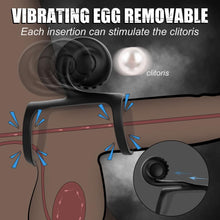 Laden Sie das Bild in den Galerie-Viewer, Penis Ring Vibratoren für Langwährende Erektion und Klitoris Stimulation mit 10 Vibrationsmodi Silikon Vibrierender Hodenring Penisring Massagegerät Erotisches Sex Spielzeug für Männer