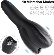 Laden Sie das Bild in den Galerie-Viewer, Elektrisches Masturbations-Sexspielzeug für Männer mit 10 Vibrationsmodi + eingebauten erhöhten Pellets, tragbares Sexspielzeug für Männertrainer, Penismasturbator für Männer
