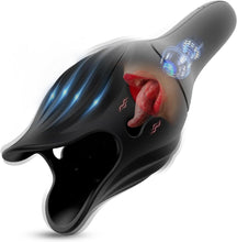Laden Sie das Bild in den Galerie-Viewer, BDSMYEE Elektrischer Masturbator Cup, Eichel Stimulator Penis Training Vibrator mit 10 Vibrationsmodi, Masturbieren Blowjob Cup Sex Spielzeug für Männer, Der Vibrator mit der Vibrationszunge