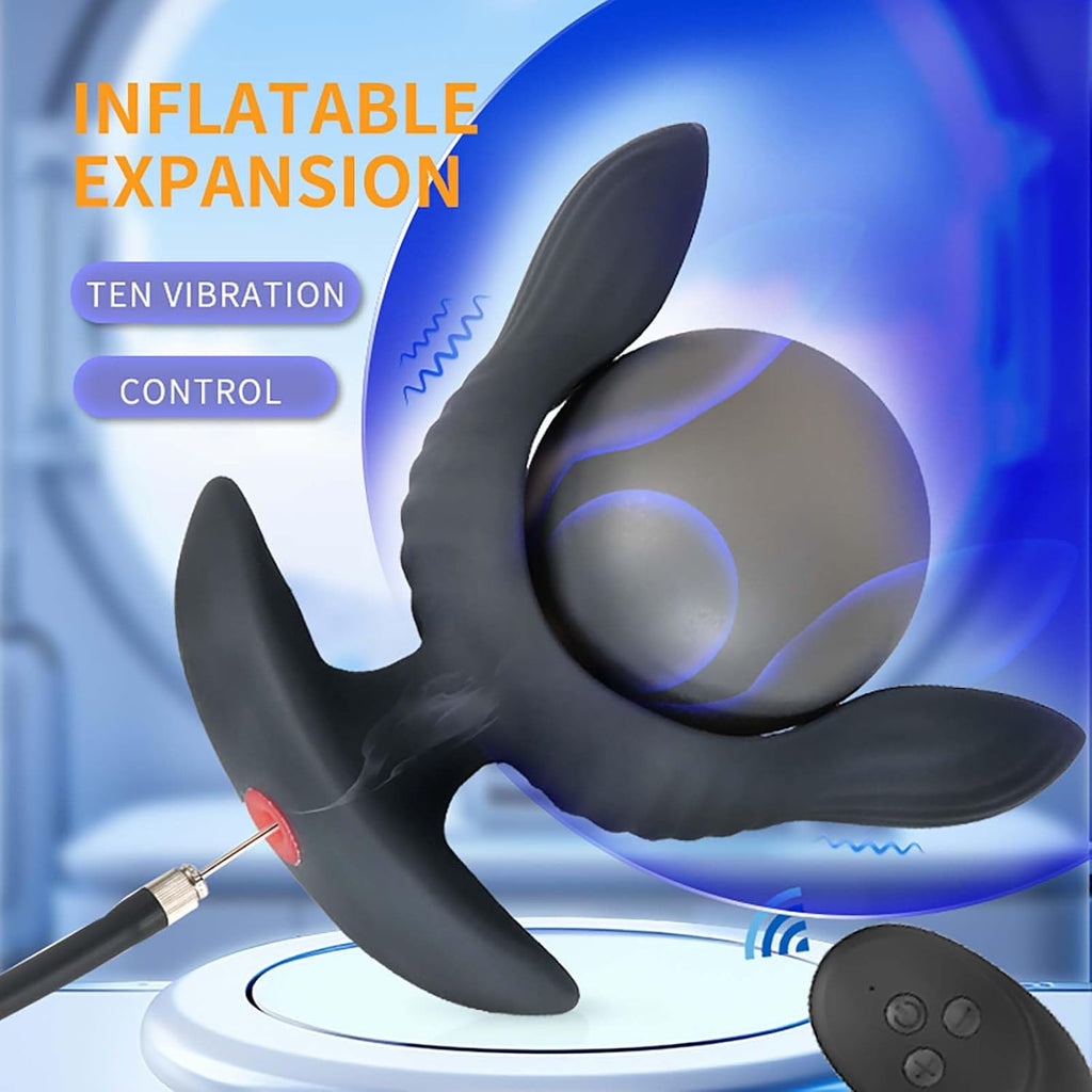 Aufblasbarer Analplug mit 10 Vibrationsmodi Vibrator Anal Dildo Riesige Butt Plug Anal Expansion Sex Spielzeug Männlichen Prostata-massagegerät anal vibrator