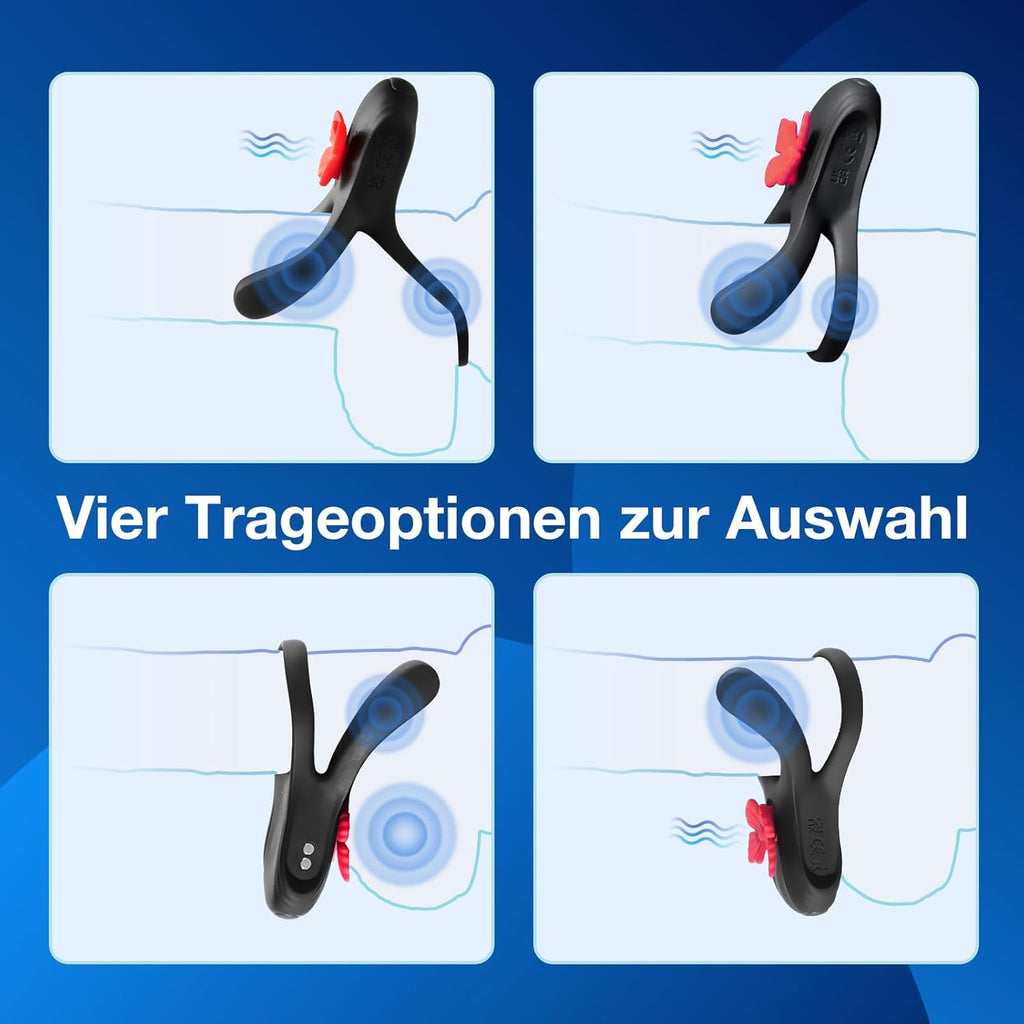 Penisring Vibrator mit 10 Vibrationsmodi, Premium Dehnbarer Silikon Penis Ring Sex Spielzeug für die Männer, Cockring Sexspielzeug für Paare Extrem Sex,Penisringe Sexspielzeug für Männer Solo Sex Toys