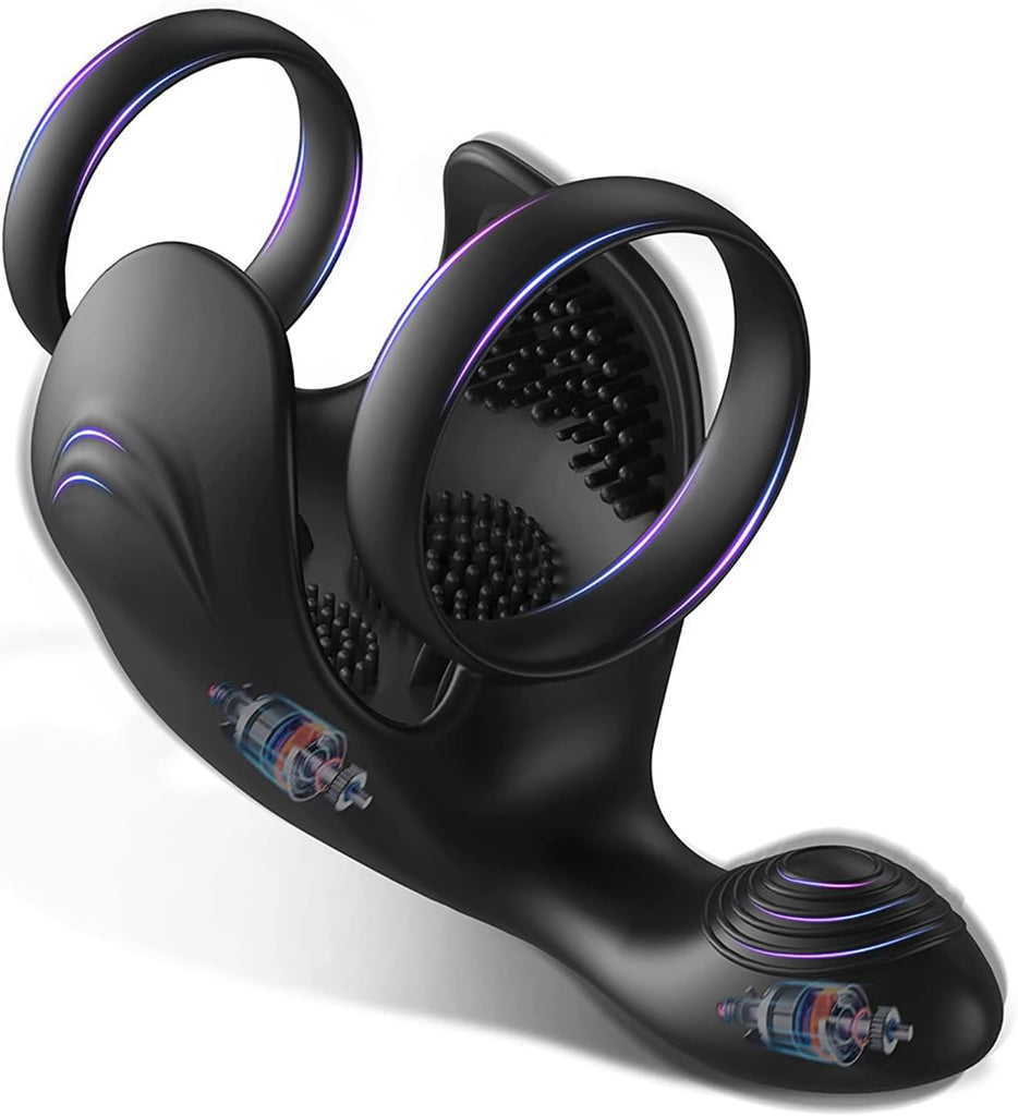 Mit 10 Vibrationsmodi Penistrainer Penismassagegerät Hodenring Bondage Ring Penisvibrator Vibrator SM Extreme Bondage Penis vibrierendes Sexspielzeug für Männer und Paare