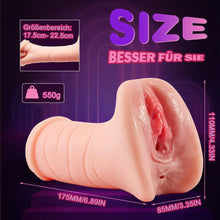 Laden Sie das Bild in den Galerie-Viewer, realistischer Masturbator 2 IN 1 Taschenmuschi 550G Sexspielzeug für Männer Masturbator Weich Pussy tragbare Masturbatoren Sex Toy Masturbieren Mann