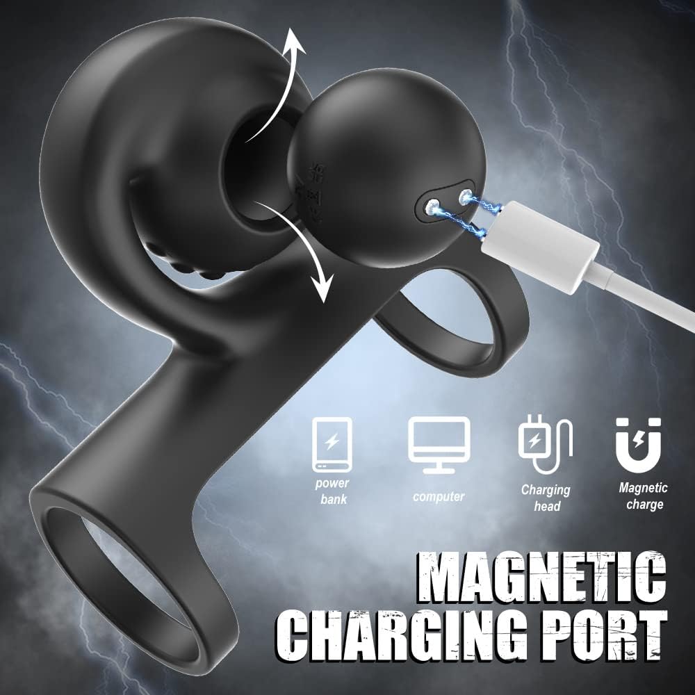 Penis Ring Vibratoren für Langwährende Erektion und Klitoris Stimulation mit 10 Vibrationsmodi Silikon Vibrierender Hodenring Penisring Massagegerät Erotisches Sex Spielzeug für Männer