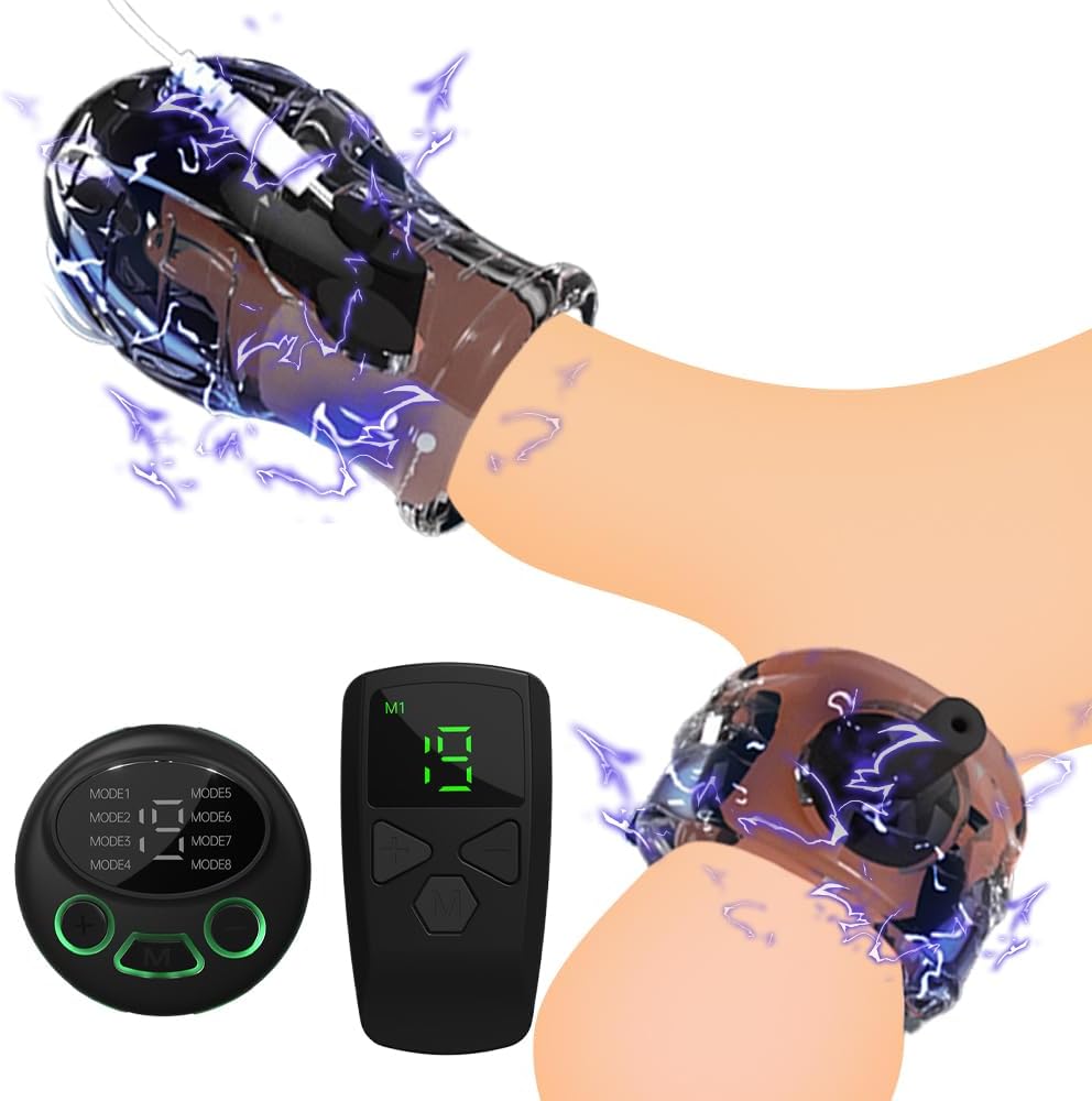 Elektro Shock Eichel Penistrainer Stimulator mit 8 Frequenzströme und 19 Intensitätsstufen
