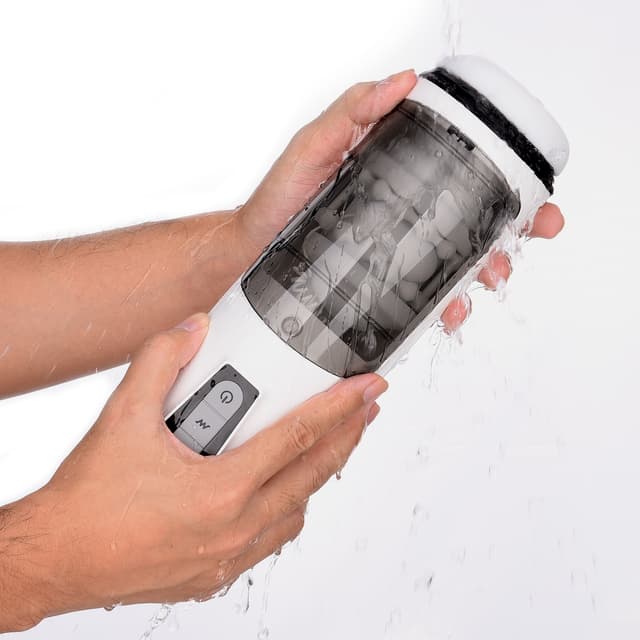 White Vibe – Automatischer, wasserdichter Stretch-Masturbator mit 7 Vibrationsmodi für Männer