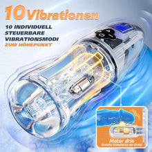 Laden Sie das Bild in den Galerie-Viewer, Elektrischer Masturbator Masturbieren für Männer mit 7 Saugmodi 10 Vibrationen Sex Spielzeug für die Männer Transparent 3D Taschenmuschi Blowjob Masturbatoren Penis Vibrator Trainer Pussy Sexspielzeug
