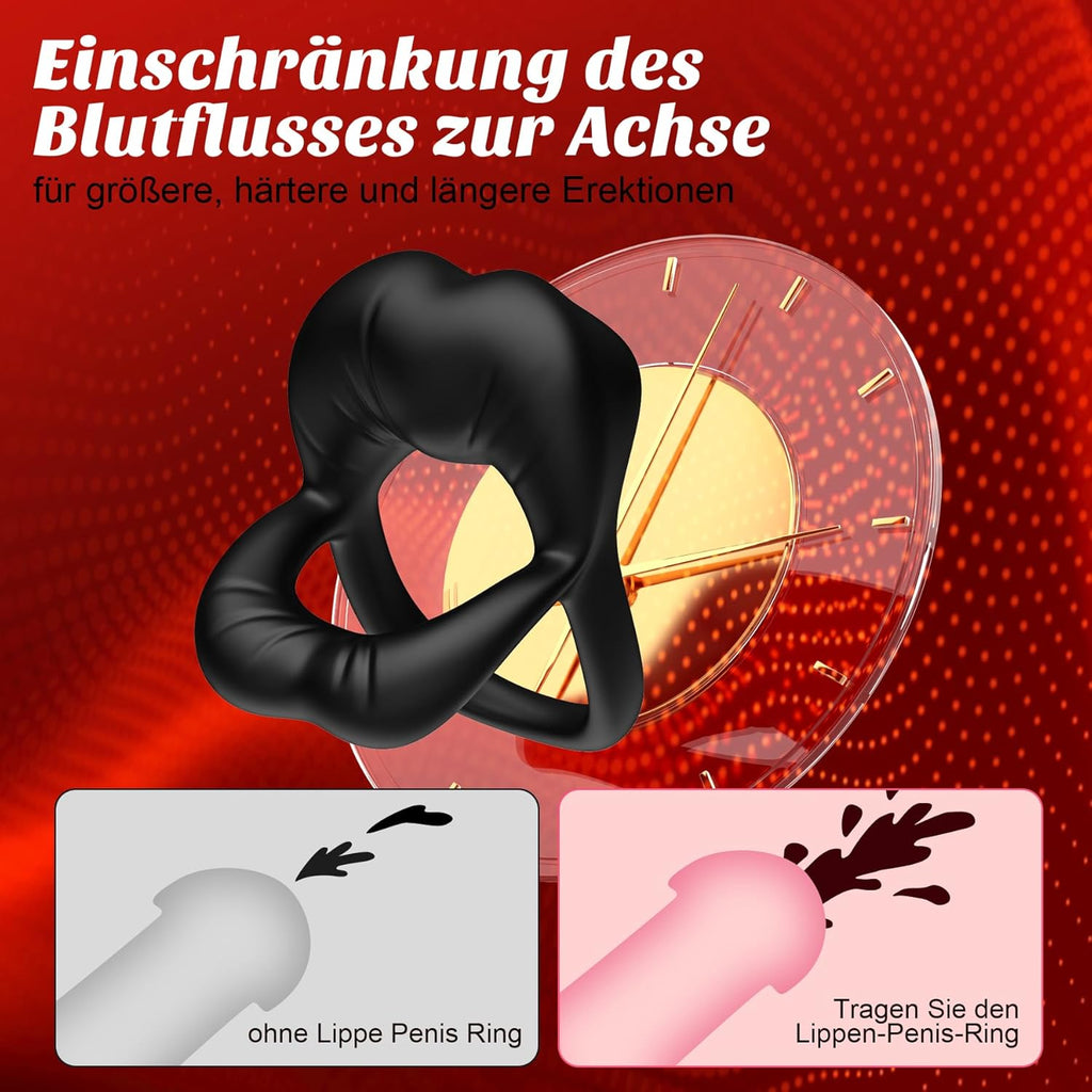 Dual Penisring Vibrator mit Klitoris Stimulator, Penisringe Sex Spielzeug für die Paare Extrem mit 9 Vibrationen, Sexspielzeug Vibratorensets für Paare Männer Cock Penis Ring Paarvibrator für Paare