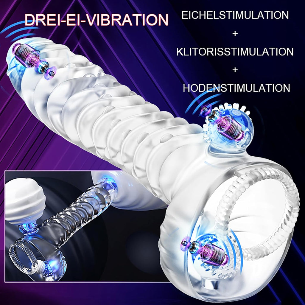 Dildo Vibrator mit 10 Vibrationmodi und Fernbedienung Analvibrator Buttplug Klitorisstimulator G-Punkt-Prostata-Stimulator Klitoris-Massagegerät Analdildo für Frauen Männer Paare