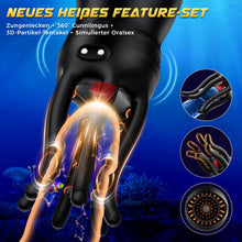 Laden Sie das Bild in den Galerie-Viewer, Masturbieren für Männer Penis Vibrator Eichel Stimulation, Sex Spielzeug für die Männer Extrem Oralsex Masturbatoren 10 Modi, Vibratorensets Sexspielzeug für Männer Zunge Solo Paare Taschenmuschi