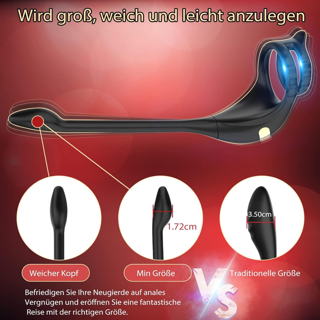 Penisring Sex Spielzeug für die Männer, Penis Ring Erotik Sex spielzeug für Paare extrem sex, Cockring Erotisches Sexspielzeug für Klitoris, 10 Vibrationsmodi Dual Penisringe Massagegerät mit APP