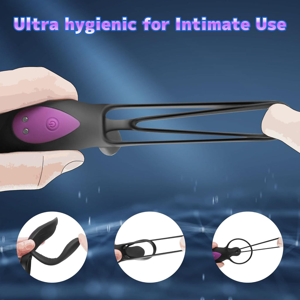 Penisring Vibrator Sex Spielzeug für die Männer, KALESTA Paarvibrator Paare Cockring mit 10 Vibrationsmodi, Penisring Sex Toys mit APP-Steuerung Männer Sex Sexspielzeug, Sex Spielzeug für Paare