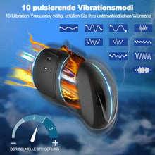 Laden Sie das Bild in den Galerie-Viewer, Elektrische Eichelvibrator,Penis-Vibrator mit einstellbarer Größe,10 Vibrationsmodi Neuer Masturbatoren,Elektrische Masturbatoren Penis Trainer, Männer Eichel Stimulator Silikon Sexspielzeug