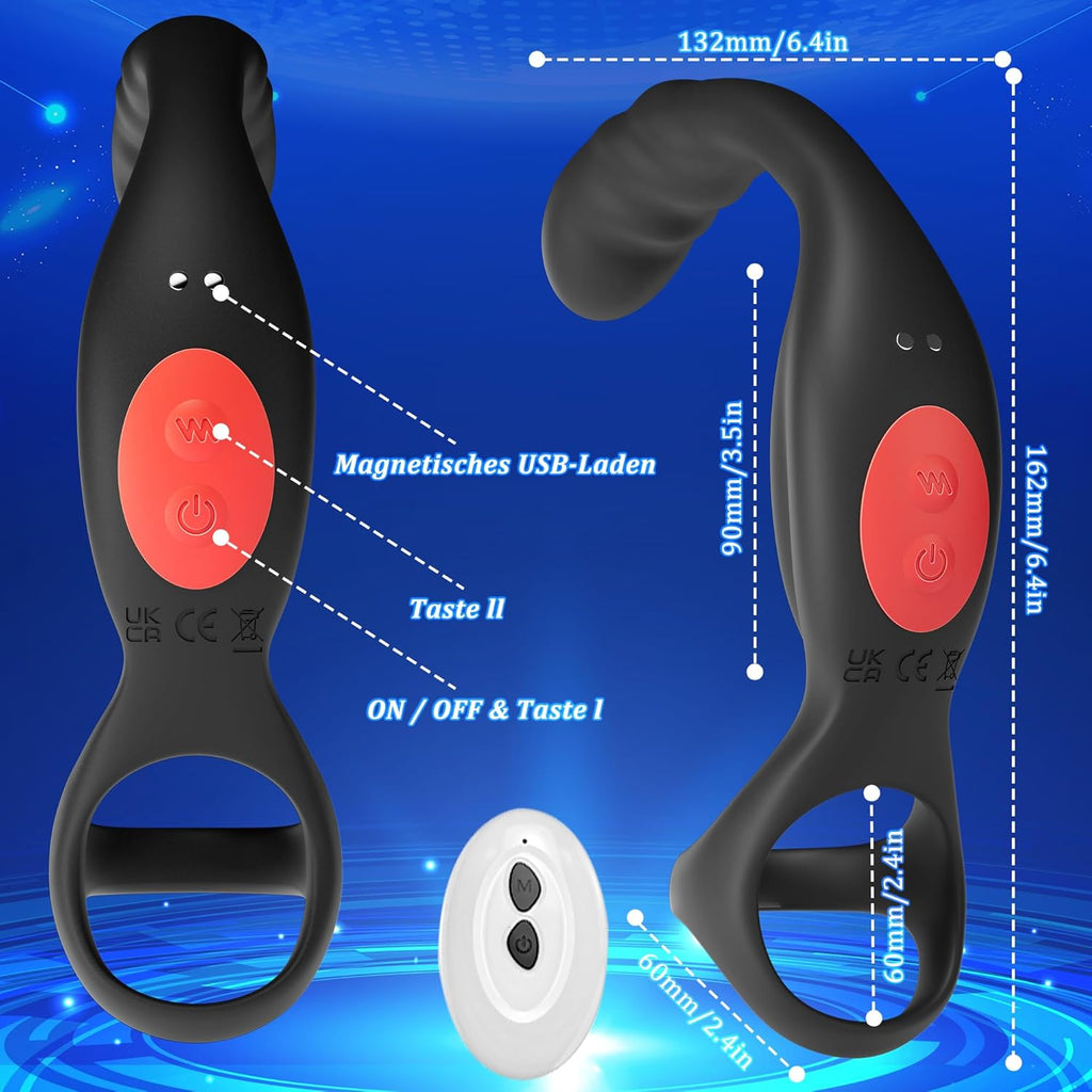 nal Vibrator Prostata Stimulation Männer mit Penisring Sex Spielzeug für die Männer Anal Dildo Analplug Analvibratoren für Mann Anal Plug Vibratorensets für Männer mit 9 Vibrationsmodi Sex Toys