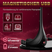 Laden Sie das Bild in den Galerie-Viewer, Prostata Stimulation Männer Analvibratoren für Mann - Analplug# für Männe Anal Vibrator mit Einstellbar Penisring, Sex Spielzeug für die Männer Vibratorensets Anal Dildo Plug Sex Toys mit 10 Modi