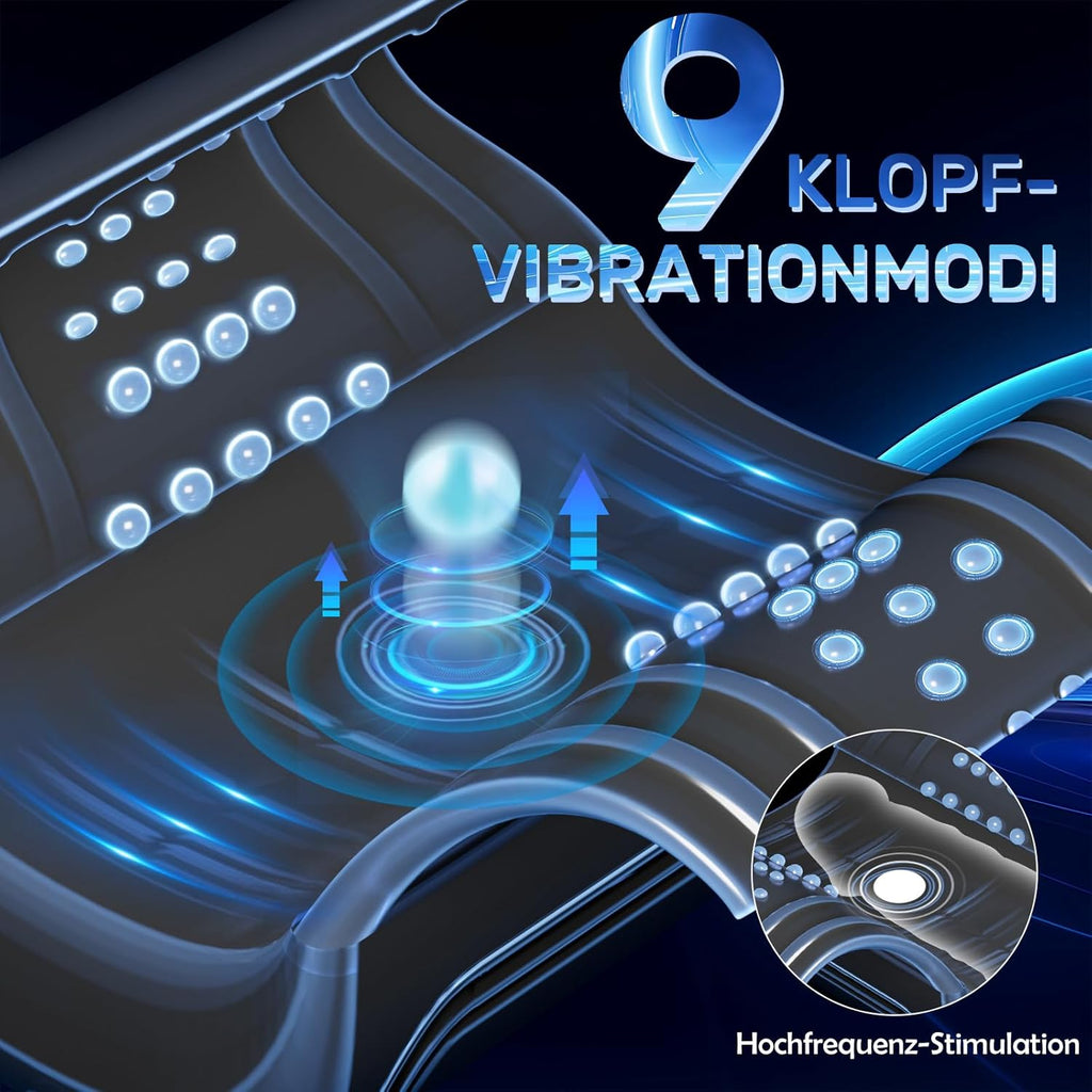 Elektrischer Masturbator Penistrainer Vibrator mit App Steuerung Masturbieren Männer mit 10 Modi, 2 in1 Sexspielzeug Eichel Stimulator mit Penisring Mann Sex für solo