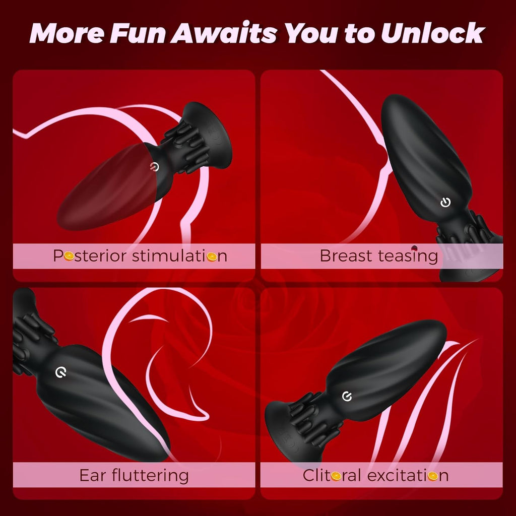 Analvibratoren für Man, Prostata Stimulation Männer Analplug Sex Spielzeug für die Männer mit 10 Vibrationen und 10 Rotationsmodi Fernbedienung Anal Plug Dildo für Paare Buttplug Sexspielzeug