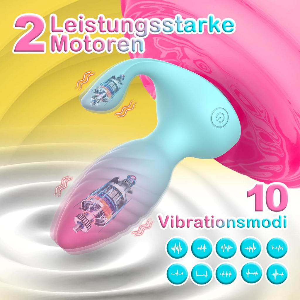 Analplug für Frauen mit Vibration Anal Plug Vibrator, Analvibratoren für Mann Butt Plug Sexspielzeug für Paare mit 10 Vibration Prostata Stimulation Männer Sex Spielzeug für die Männer Buttplug
