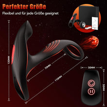 Laden Sie das Bild in den Galerie-Viewer, Penisring Sex spielzeug für Paare extrem sex, Penis Ring Erotik Sex Spielzeug für die Männer, Cockring Erotisches Sexspielzeug für Klitoris, 12 Vibrationsmodi Dual Penisring Massagegerät Schwarz