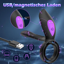 Laden Sie das Bild in den Galerie-Viewer, Penisring Vibrator Sex Spielzeug für die Männer, KALESTA Paarvibrator Paare Cockring mit 10 Vibrationsmodi, Penisring Sex Toys mit APP-Steuerung Männer Sex Sexspielzeug, Sex Spielzeug für Paare