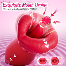 Laden Sie das Bild in den Galerie-Viewer, 4 IN 1 Mouth Sucking Vibrator Rose Sex Toy