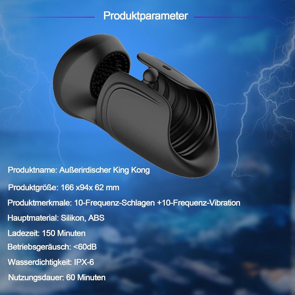 Elektrische Eichelvibrator,Penis-Vibrator mit einstellbarer Größe,10 Vibrationsmodi Neuer Masturbatoren,Elektrische Masturbatoren Penis Trainer, Männer Eichel Stimulator Silikon Sexspielzeug