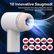 Laden Sie das Bild in den Galerie-Viewer, Elektrischer Masturbator Cup 10 Vibration mit 10 Saugmodi Sex Spielzeug für die Männer solo Sex Toys Masturbieren für Männer Taschenmuschi Penis Masturbatoren
