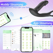 Laden Sie das Bild in den Galerie-Viewer, Prostata Stimulation Männer mit 9 Vibrationsmodi und Wiggle-Modus, Analvibratoren für Mann Anal Dildo Vibrator, Prostata Vibrator Analplug für Männer