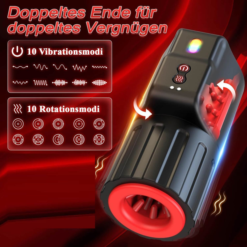 Elektrischer Masturbator Sex Spielzeug für die Männer - Masturbieren Sexspielzeug für Männer Solo Paare Extrem Sex mit 10 Vibrierend & Rotierend, Taschenmuschi Penis Masturbatoren Blowjob Sex Toys