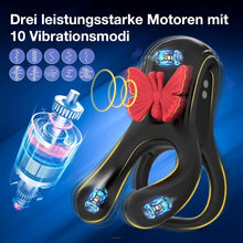Laden Sie das Bild in den Galerie-Viewer, Penisring Vibrator mit 10 Vibrationsmodi, Premium Dehnbarer Silikon Penis Ring Sex Spielzeug für die Männer, Cockring Sexspielzeug für Paare Extrem Sex,Penisringe Sexspielzeug für Männer Solo Sex Toys