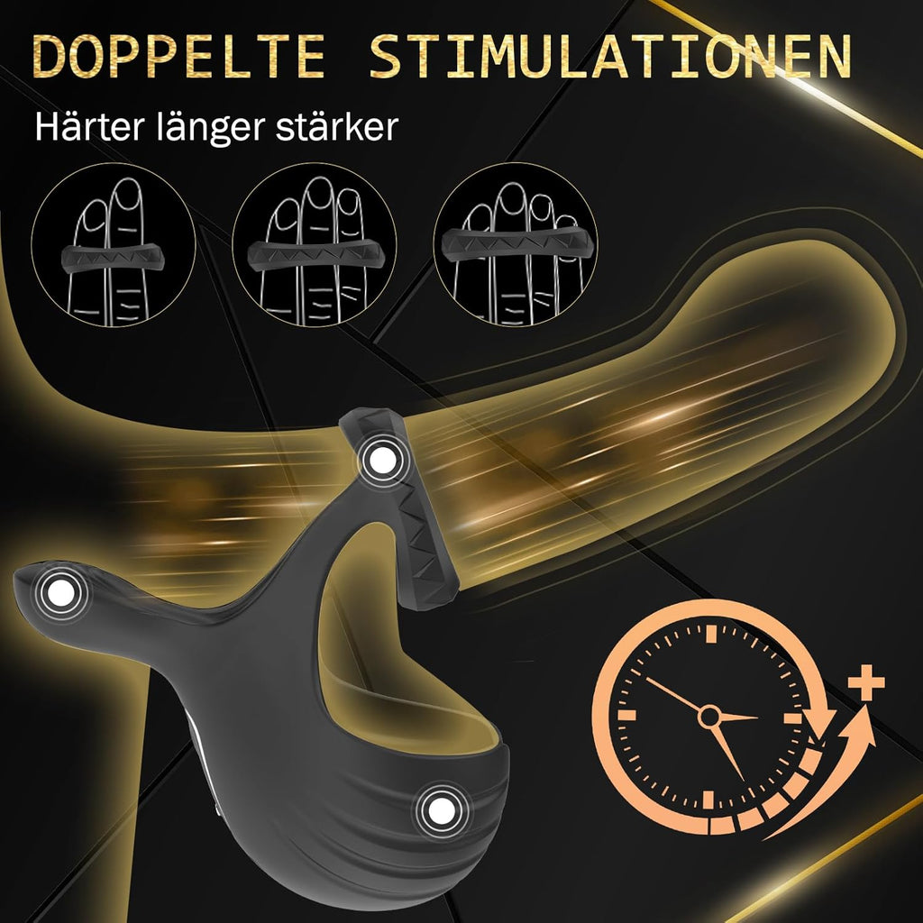 Penisring Vibrator für Hoden mit 10 Vibrationsmodi, APP Vibrator Erotik Sex Spielzeug für die Männer Penis Ring, Cockring Erotisches Sexspielzeug, Penisringe Massagegerät spielzeug für Paare extrem