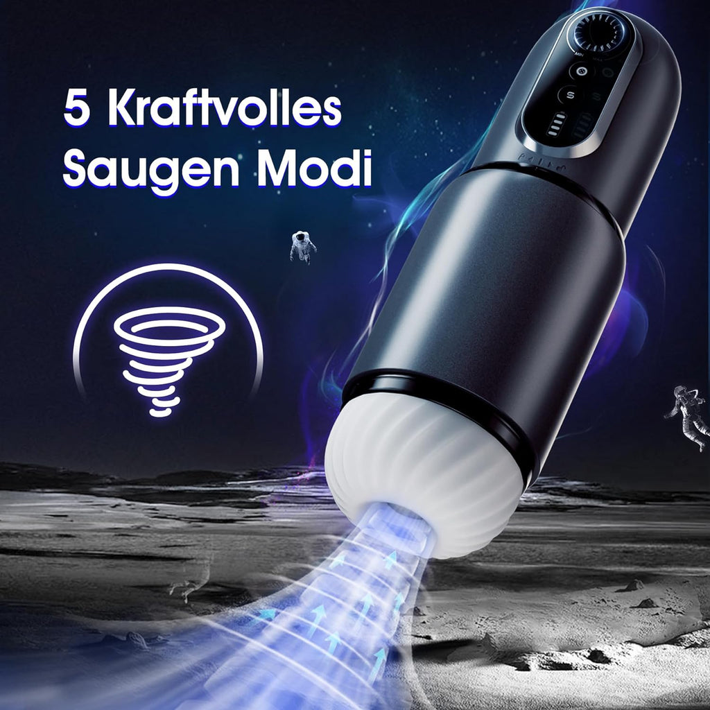 Masturbieren für Männer Elektrisch, Sex Spielzeug für Die Männer mit 5 Teleskop Rotation & 5 Saugmodi, Stufenloses Getriebe CVT Taschenmuschi Masturbator Penis Masturbatore