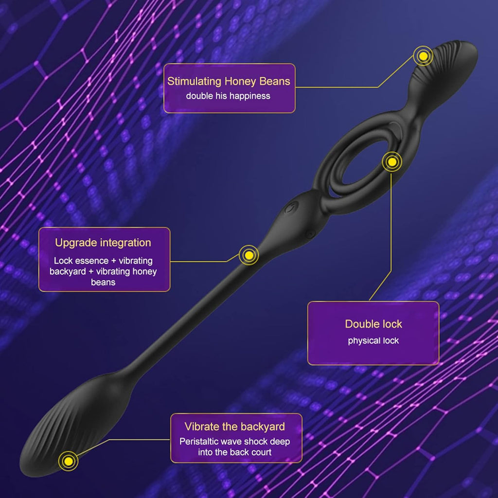 Paar teilen Analvibratoren mit Penisringe Prostata Massagegerät Fernbedienung Analkugel mit 10 Vibrationsmodi Butt Plug Stimulator Analplug Sexspielzeug für Männer Paare.