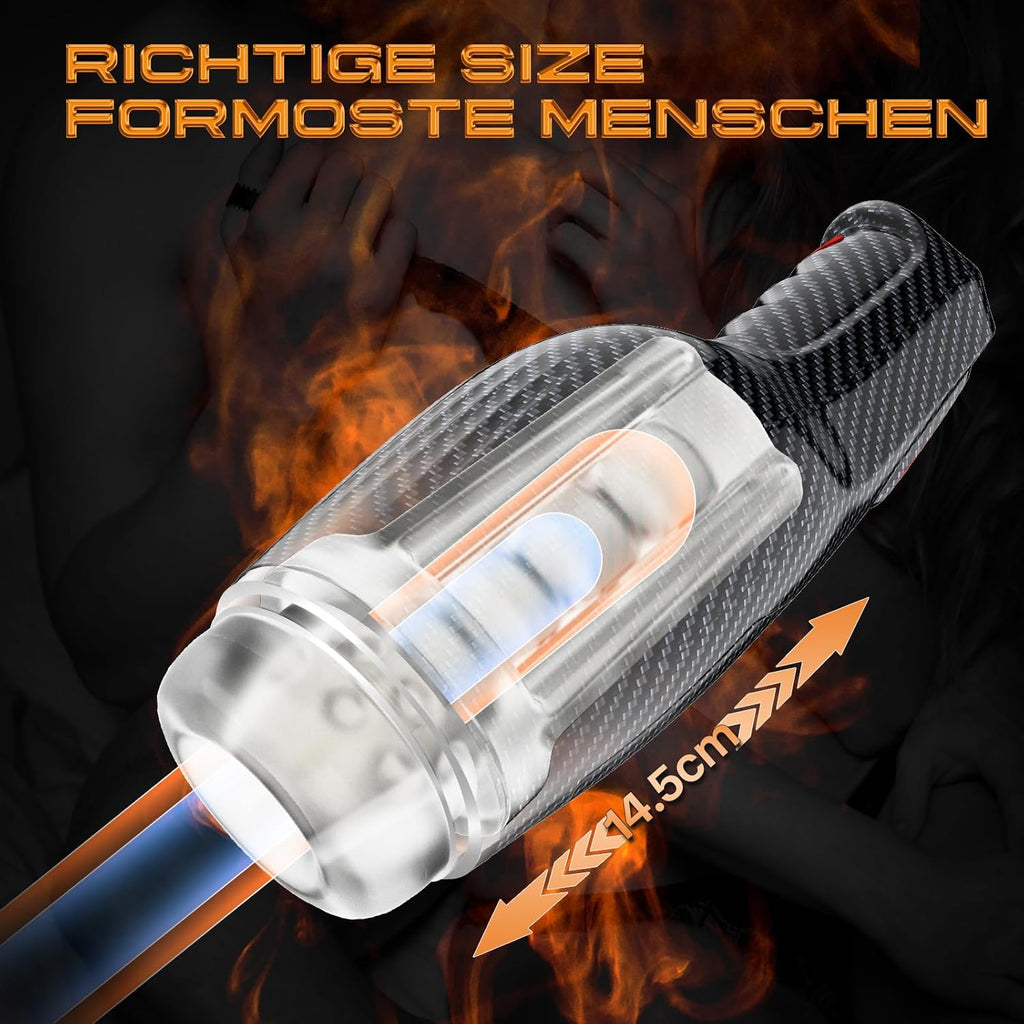 Masturbieren FüR MäNner - Masturbatoren FüR Die MäNner Mit 5 Saugmodus Und 10 Vibrationsmodi, Taschenmuschi FüR Die MäNner 3d Realistische Vagina Heizung