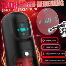 Laden Sie das Bild in den Galerie-Viewer, Elektrischer Masturbator Cup Masturbieren für Männer, Sex Spielzeug für die Männer mit 8 Teleskopfunktion und 8 Vibrationsmodi, Sex toys 3D Vagina Taschenmuschi, LCD Display, Masturbatoren Solo