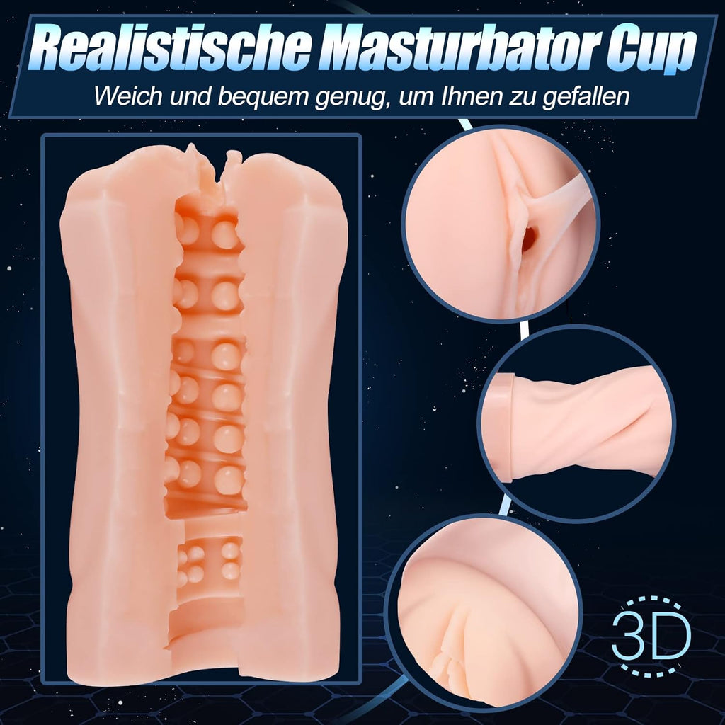 Mastubator sextoysets für men Masturbator, Elektrische Masturbieren für Männer mit realistische 5 Saugen Modi & 10 Vibrationen Penispumpe echt, Sextoysets für Ihn Penis Vibratorensets für Männer
