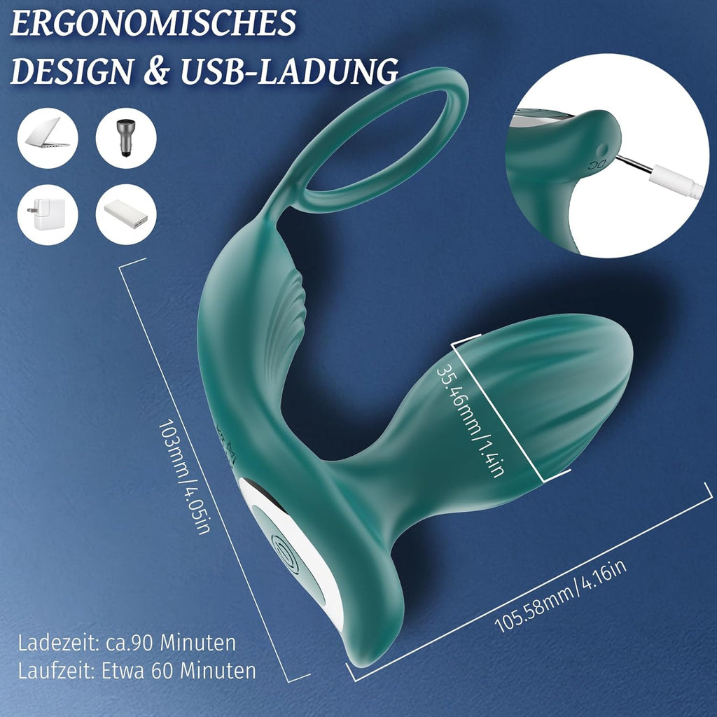 Analvibratoren für Mann Sex Spielzeug für die Männer, Prostata Stimulation Männer Vibrator mit 9 Vibrationsmodi, Sex Spielzeug für Paare Anal Plug Frauen Buttplug Sexspielzeugs