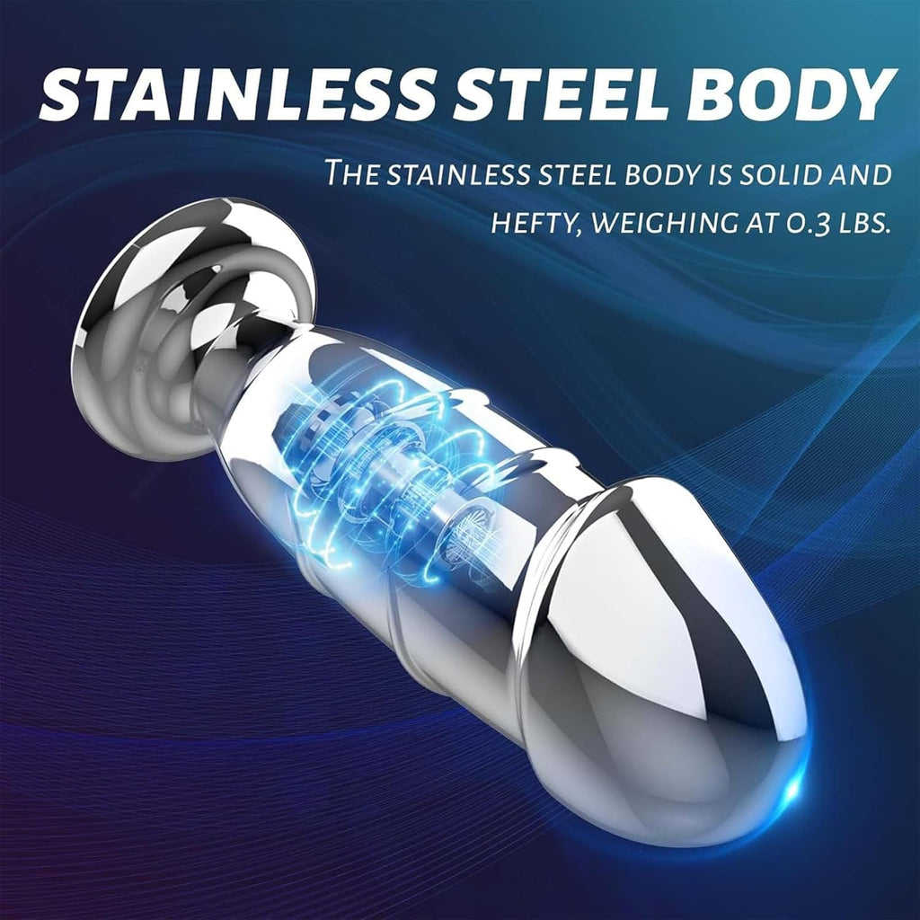 Anal Vibratoren Metall Analplug mit 10 Vibrationsmodi und Fernbedienung Buttplug Dildo Vibratorstarb Prostata Stimulator Vibrator Sexspielzeug für Männer Frauen und Paare